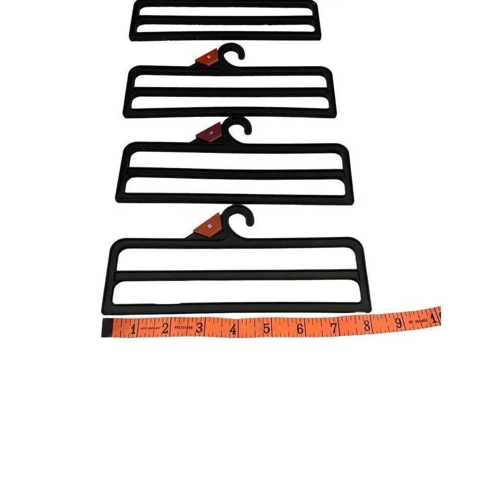 Bundle of 4 Plastic Pants Hangers Clothing Storage Organization